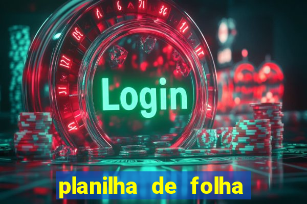 planilha de folha de pagamento